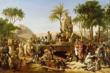 Halte de l'armée française à Syène en Haute Egypte, le 2 février 1799 (Jean-Charles Tardieu) - Muzeo.com