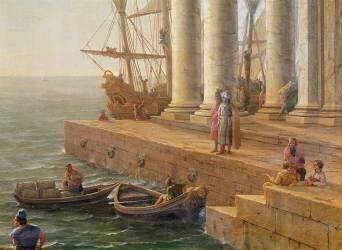 Harbour scene (Claude Gellée) - Muzeo.com