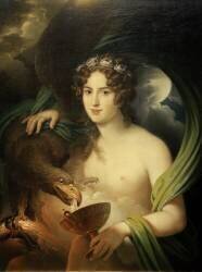 Hebe, watering the eagle of Zeus (Johann Baptist von Lampi) - Muzeo.com