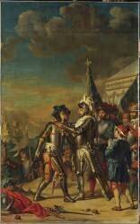 Henri II donne le collier de l'ordre de Saint-Michel au maréchal de Tavannes (Nicolas Guy Brenet) - Muzeo.com