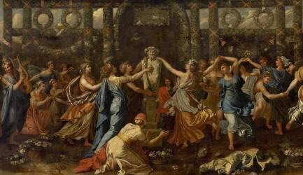Hymenaios Disguised as a Woman During an Offering to Priapus (Nicolas Poussin) - Muzeo.com