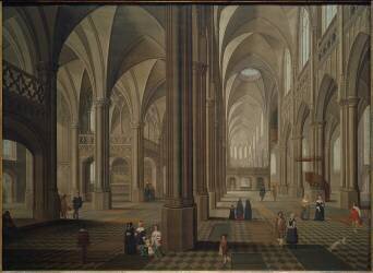 Inneres einer gotischen Kirche (Pieter Neefs the Elder) - Muzeo.com