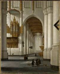 Intérieur de l'église Saint-Laurent à Rotterdam (Anthonie de Lorme) - Muzeo.com