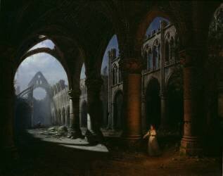 Interior of an Abbey in Ruins (Hippolyte Sebron) - Muzeo.com