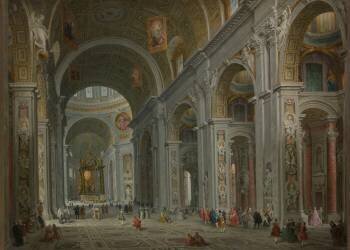 Interior of Saint Peter's (Giovanni Paolo Pannini) - Muzeo.com