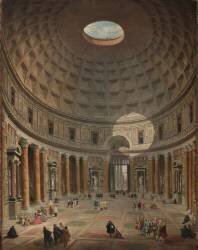 Interior of the Pantheon (Giovanni Paolo Pannini) - Muzeo.com