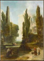 Jardin italien ; l'ermitage (Jean-Pierre-Laurent Houel) - Muzeo.com