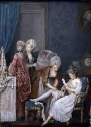 Jeune femme à sa toilette (Nicolas Lavreince) - Muzeo.com