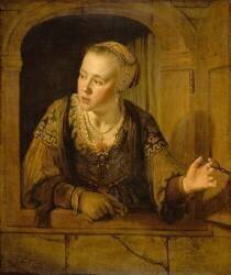 Jeune fille à la fenêtre (Jan Victors) - Muzeo.com