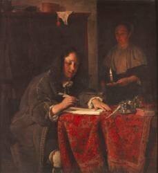 Jeune homme écrivant (Gabriel Metsu) - Muzeo.com