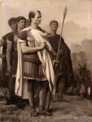 Jules César au milieu de ses légionnaires. (Jean-Léon Gérôme) - Muzeo.com