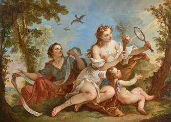 La Beauté rallume le flambeau de l'Amour (Charles Joseph Natoire) - Muzeo.com