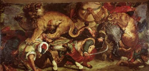 La Chasse aux lions (Eugène Delacroix) - Muzeo.com