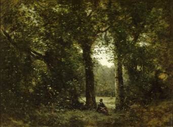 La clairière, Souvenir de Ville d'Avray (Jean-Baptiste Camille Corot) - Muzeo.com