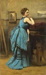 La dame en bleu (Jean-Baptiste Camille Corot) - Muzeo.com