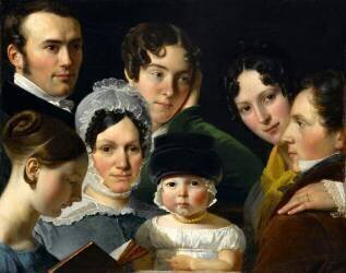 La Famille Dubufe en 1820 (Claude-Marie Dubufe) - Muzeo.com