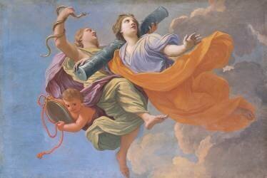 La Force et la Prudence, plafond de la chambre d'Anne d'Autriche au château de Vincennes (Michel Dorigny) - Muzeo.com