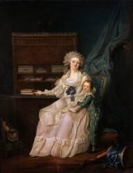 La marquise de Louvois et son fils (Louis Landry) - Muzeo.com