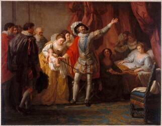 La naissance de Louis XIII (Jean-Joseph Taillasson) - Muzeo.com