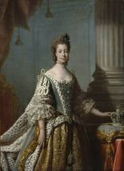La reine Charlotte Sophie de Mecklembourg-Strelitz, épouse de George III d'Angleterre (Allan Ramsay) - Muzeo.com
