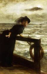 Lady in Black by the Sea (Georges von den Bos) - Muzeo.com