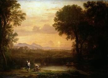 Landscape at Dusk (Claude Gellée) - Muzeo.com