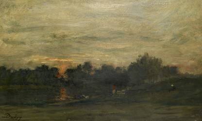 Landscape: Sunset (Charles-François Daubigny) - Muzeo.com