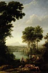 Landscape with the Finding of Moses (Claude Gellée) - Muzeo.com