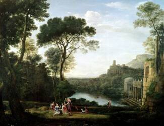 Landscape with the Nymph Egeria (Claude Gellée) - Muzeo.com