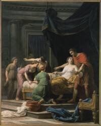 Le courage de Porcia, femme de Junius Brutus (Nicolas-Bernard Lépicié) - Muzeo.com
