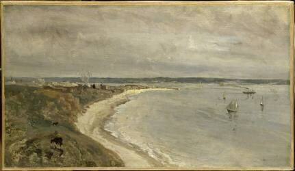 Le Havre. La Mer vue du haut des falaises. (Jean-Baptiste Camille Corot) - Muzeo.com