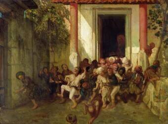Leaving the Turkish School (Alexandre Gabriel Decamps) - Muzeo.com