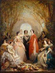 Les dames sociétaires de la Comédie-Française en 1855 (Faustin Besson) - Muzeo.com