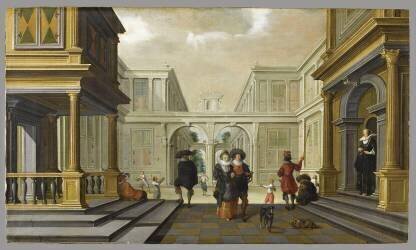 Les Joueurs de paume (Dirck van Delen) - Muzeo.com