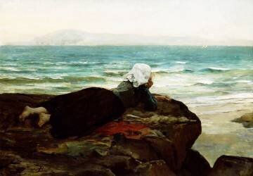 Looking out to Sea (Jules Breton) - Muzeo.com