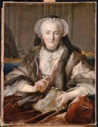 Madame Dangé faisant des noeuds (Louis Tocque) - Muzeo.com