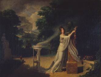 Madame de Castellane offrant une couronne au buste d'Esculape (Pierre-Narcisse Guérin) - Muzeo.com