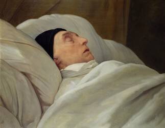 Marie Joseph Marquis de La Fayette, on his Deathbed (Ary Scheffer) - Muzeo.com