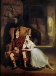 Marie Taglioni et son frère Paul dans le ballet de la Sylphide (François Gabriel Lépaulle) - Muzeo.com