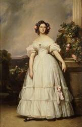 Marie-Clémentine d'Orléans, princesse d'Orléans puis de Saxe-Cobourg et Gotha (1817-1907) en 1839 (Franz Xaver Winterhalter) - Muzeo.com
