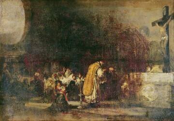 Mass showing the Ceremony known as 'Churching of Women' (Francisco de Goya) - Muzeo.com