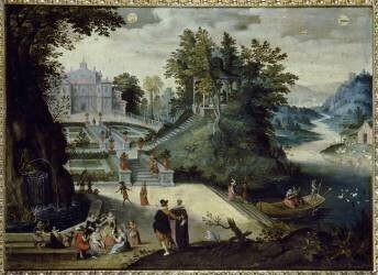May and June, a Fantasy View of the Villa Borghese, Rome (Paul Bril) - Muzeo.com