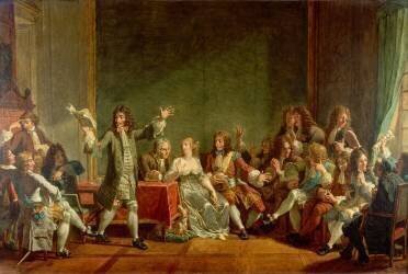 Molière lisant Tartuffe chez Ninon de Lenclos (Nicolas André Monsiau) - Muzeo.com