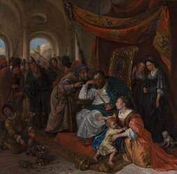 Moses and Pharaoh's Crown (Jan Steen) - Muzeo.com
