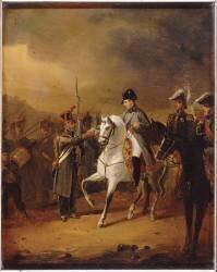 Napoléon Ier recevant une pétition d'un soldat pendant la campagne de 1814 (Francisque Grenier de...) - Muzeo.com