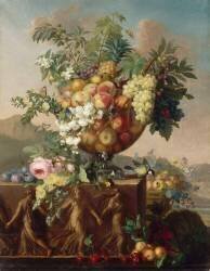 Nature morte aux fleurs et fruits (Jean François Bony) - Muzeo.com