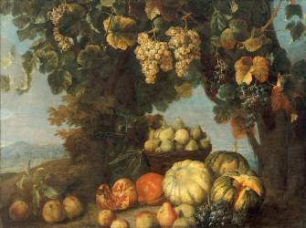 Nature morte de fruits et de raisins (Alexandre-François Desportes) - Muzeo.com