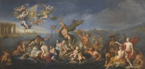 Neptune offrant ses richesses à la France (Pierre Mignard) - Muzeo.com