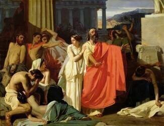 Oedipus and Antigone being exiled to Thebes (Eugène Ernest Hillemacher) - Muzeo.com