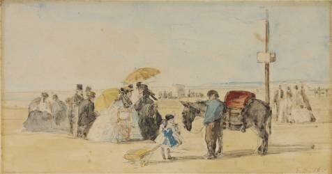 On the Beach (Eugène Boudin) - Muzeo.com